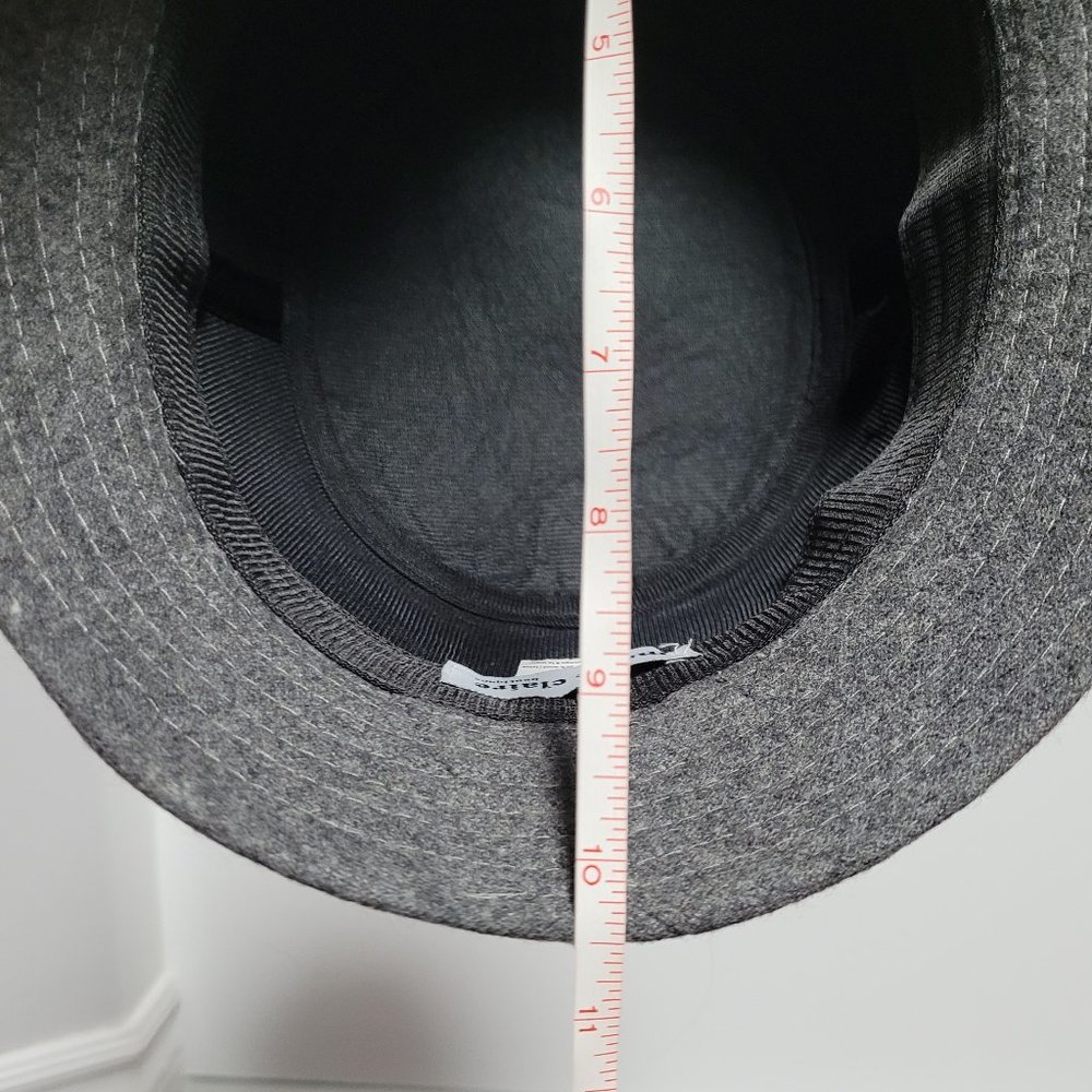 Marie Claire Boutique Wool Blend Bucket Hat Gray Bow Detail Retro Style Womens - Picture 4 of 6